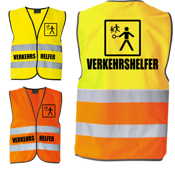 Verkehrshelfer Warnweste Weste Piktogramm S-3XL