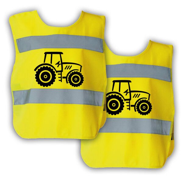 Warnschutzponcho Doppelpack Traktor Überwurf Weste 3-10 Jahre