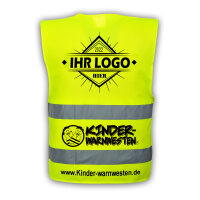 Kinderwarnweste mit Logoaufdruck