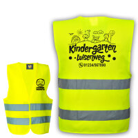 Kindergarten Warnweste Neongelb mit Logo Aufdruck viele...