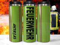 Feuerwehr Schlauch Tumbler Edelstahl Trinkflasche inkl Wunschnamen