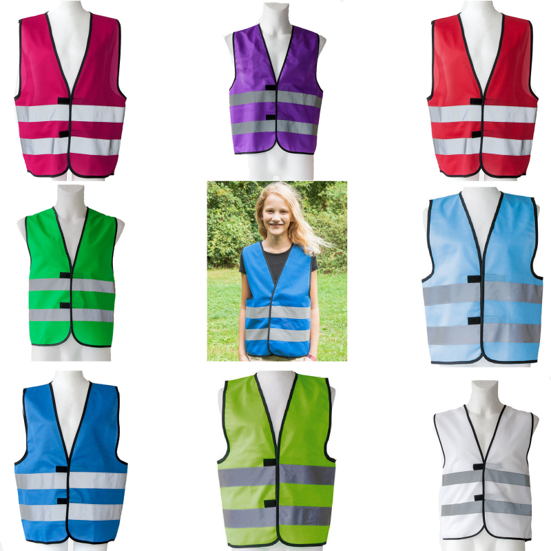 3er Set Warnwesten Kinder - Sicherheitsweste Mit Reflexstreifen Für 3-12 Jahre