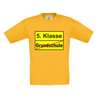 Schulkind - Kinder Shirt Einschulung Ortsschild Schule / 5.Klasse