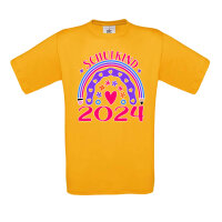 Schulkind 2024- Kinder Shirt Einschulung "Rainbow" Design Kindergarten / Schule