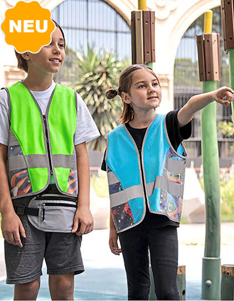 Kinder Motiv Weste Warnschutzweste Weltraum