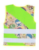 Kinder Motiv Weste Warnschutzweste Fantasy Einhorn + Ritter  CO² Neutral hergestellt
