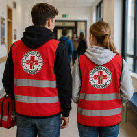 Schulsanitätsdienst Warnschutz Weste Premium mit...