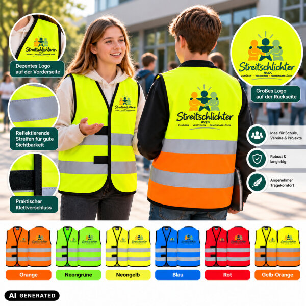 Streitschlichter / in / ung Sicherheitsweste in 6 größen - 6 Farben