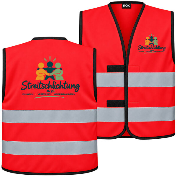 Streitschlichtung / weste rot